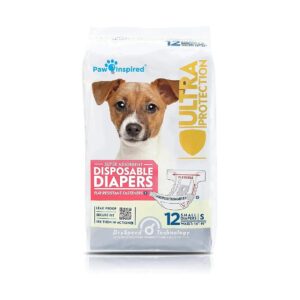 Disposable Dog Diapers for Small Female Dogs in Heat or Incontinence