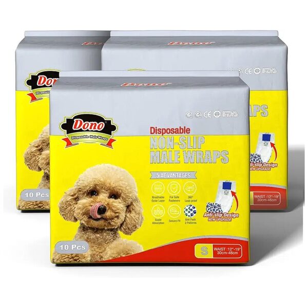 Disposable Male Dog Diapers for Large and Small Breeds - Leak-Proof and Comfortable