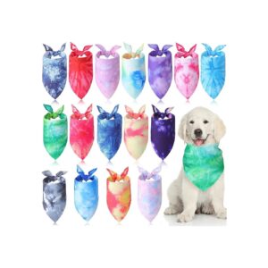 Dog Accessories, 16 Pcs Polyester Material Bandanas, Comfortable,