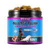 Dog Allergy Relief Treats for Skin and Coat Health with Omega 3, Pumpkin, and Enzymes