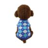 Dog Apparel Plaid Shirt in Blue Medium Size with Easy Clean Feature