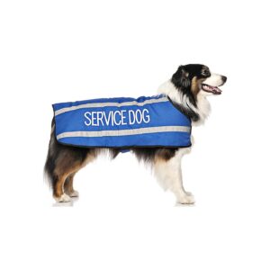 Dog Apparel Waterproof Reflective Fleece Lined Coat Size M-L Back 17" Prevents Accidents