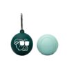 Dog Ball Toy Holder and Bouncy Ball with Carabiner Clip in Green