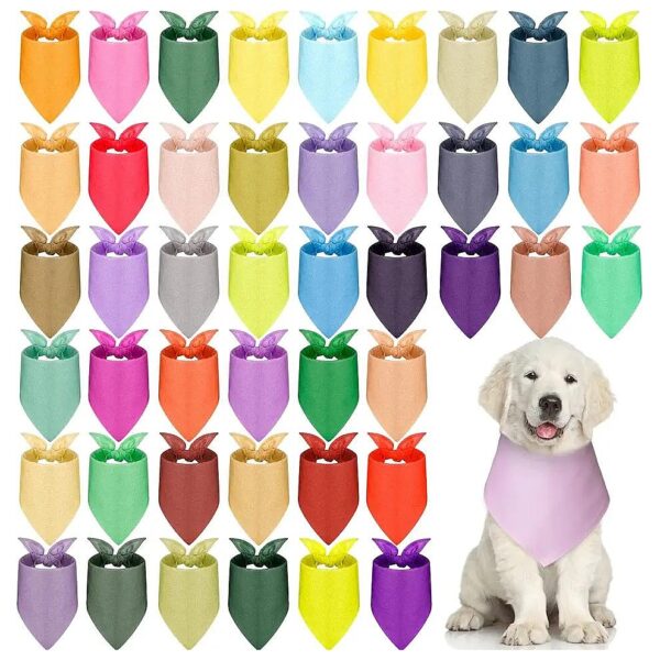 Dog Bandanas 45 Pcs Triangle Dog Bib Heat Transfer LayFlat Washable DIY Material