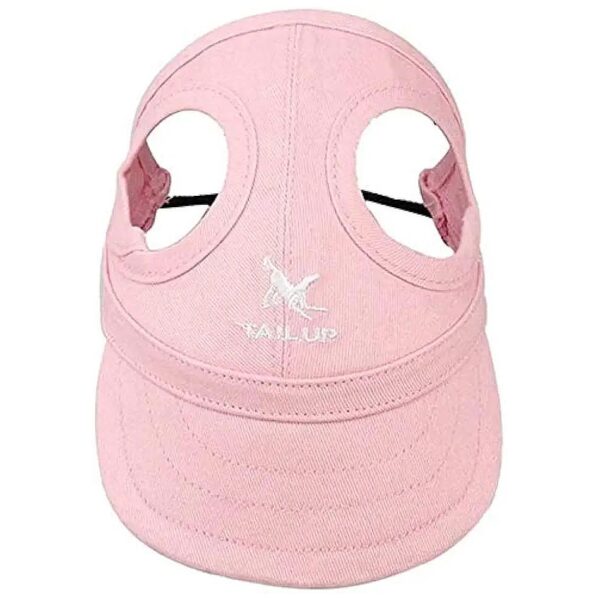 Dog Baseball Cap with Adjustable Strap and Ear Holes for Sun Protection and Style