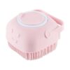 Dog Bath Brush Scrubber Shampoo Dispenser Brush for Short Long Haired Dogs and Cats