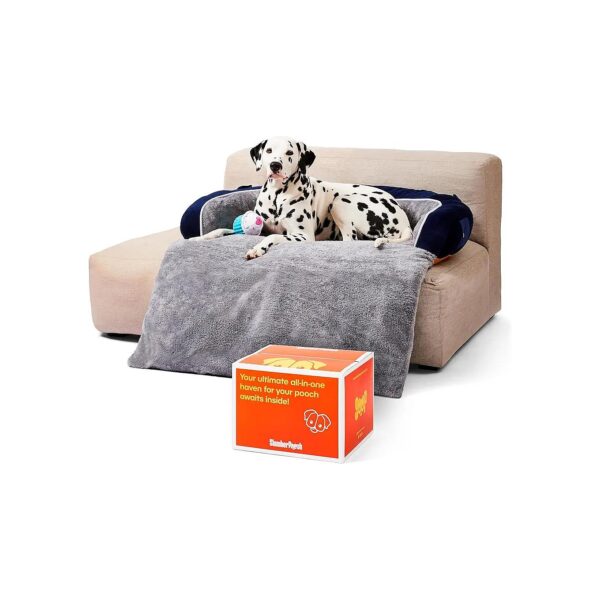 Dog Bed for Couch with Thick Bolster and Extra Padding for Supreme Comfort