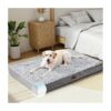 Dog Bed with 3-Inch Memory Foam and Machine Washable Cover for Large Dogs