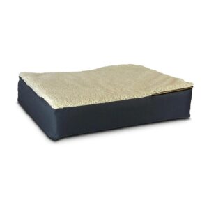 Dog Bed with Orthopedic Support and Cream Sherpa Top for Large Dogs with Joint Problems