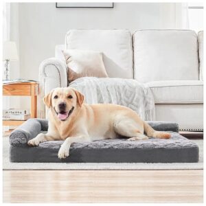 Dog Bed with Orthopedic Support and Soft Fleece Surface for Large Dogs