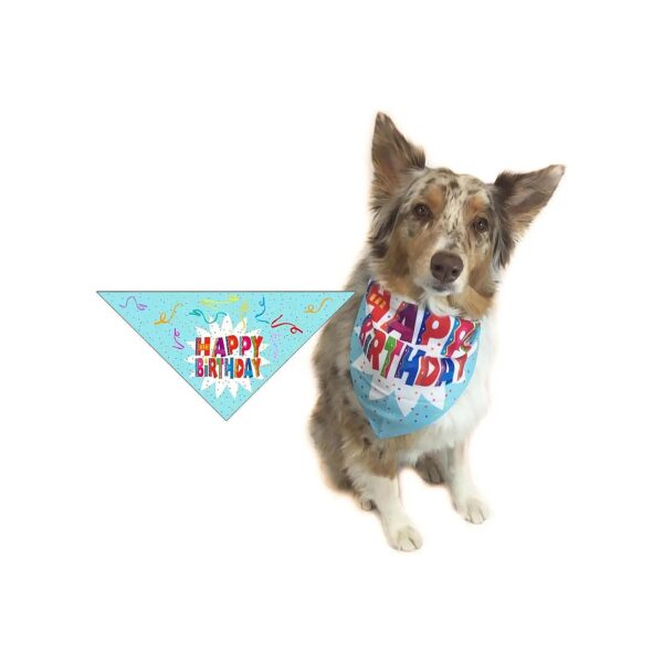 Dog Birthday Gift Idea Polyester Bandana Scarf Medium to Large Dogs