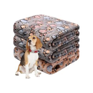 Dog Blankets for Car and Sofa - 3 Pack Large and Soft Fleece for Pet Comfort