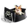 Dog Booster Seat with Waterproof Oxford Cloth and Plush Edges for Comfortable Car Travel