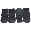 Dog Boots with Flexible Soles for Agility and Protection Medium to Large Size Black Color