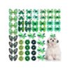 Dog Bow Accessories with Rhinestones and Pearls for St Patrick's Day and Daily Wear