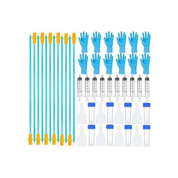 Dog Breeding Kit with 20 Sets of Artificial Insemination Rods and Collection Bag