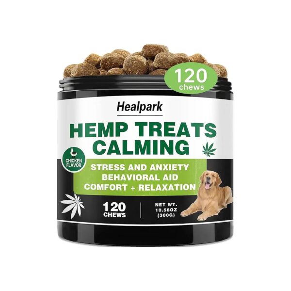 Dog Calming Chews with Hemp Oil and Chamomile for Anxiety Relief