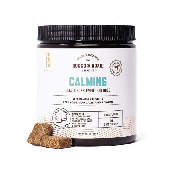 Dog Calming Soft Chews, Veterinarian-Recommended Formula for Anxiety and Stress Relief