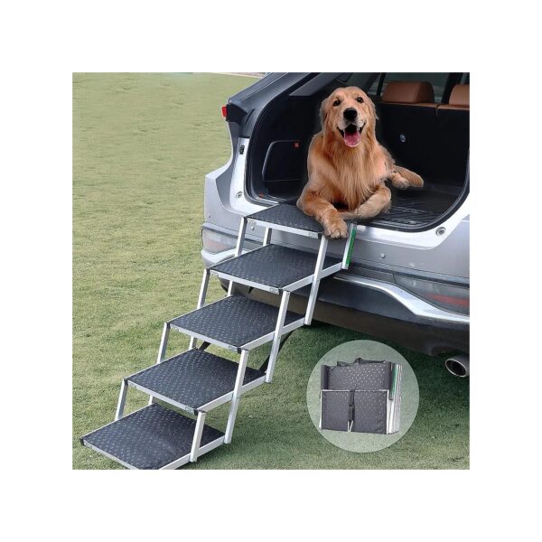 Dog Car Ramp for Large Dogs with Adjustable Height and Nonslip Surface