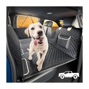 Dog Car Seat Cover for Large Trucks with Adjustable Straps and Safety Anchors