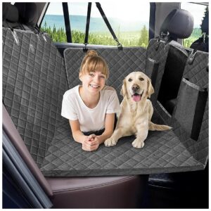 Dog Car Seat Cover with Large Space and Hard Bottom for Maximum Protection and Comfort