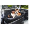 Dog Car Seat for Back Seat Travel Puppy Bed with Safety Belt Protector