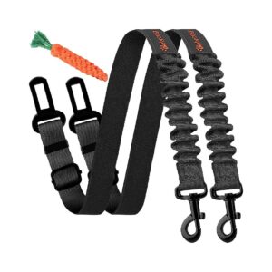 Dog Car Seatbelts with Adjustable Nylon Strap and Premium Zinc Buckle