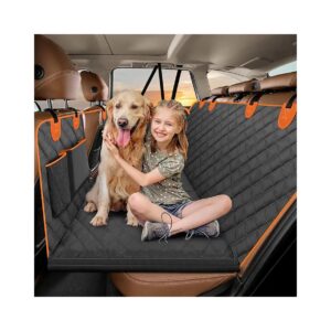 Dog Car Travel Bed with Waterproof Hard Bottom Support up to 300 Pounds