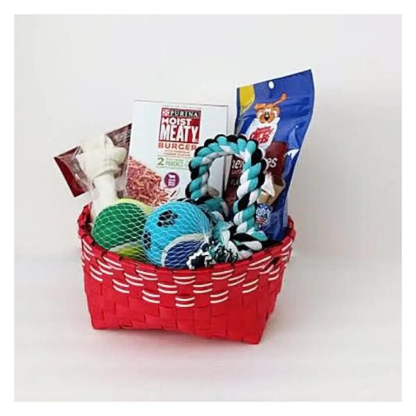 Dog Care Gift Basket with Assorted Items for Any Dog Breed