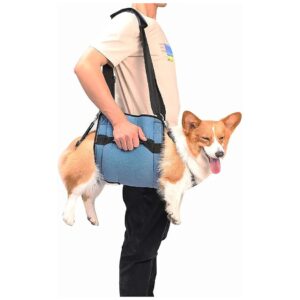 Dog Carry Sling for Joint Injuries Arthritis Rehabilitation Senior Dog Support Blue