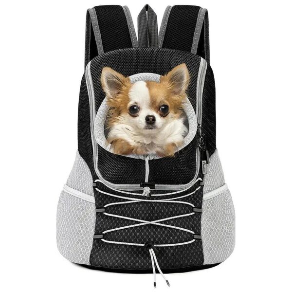 Dog Carrying Backpack for Small to Medium Dogs and Cats with Adjustable Neck Hole Design