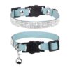 Dog Cat Collar with Breakaway Clasp and Soft Adjustable Velvet Material