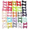 Dog Cat Hair Bows with Clips, 50 Piece Set for Pet Grooming, Various Colors and Sizes