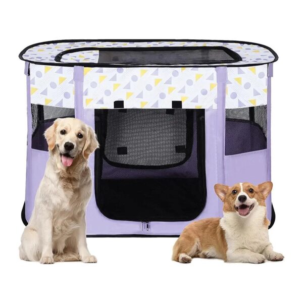 Dog Cat Play Pen for Indoor Outdoor Use with Storage Bag Included