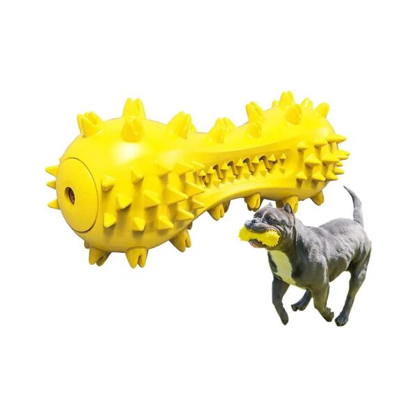 Dog Chew Toy for Aggressive Chewers Yellow Medium Large Breed Squeak Toy