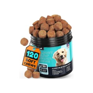 Dog Chews for Allergy Relief, Itch Relief, and Skin Health with Natural Ingredients