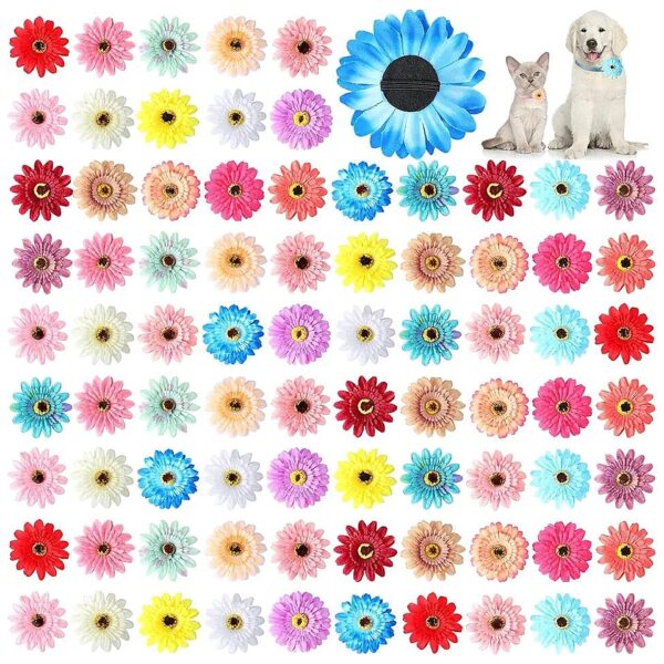 Dog Collar Attachment Flowers for Puppy Dog Cat Accessories Embellishments