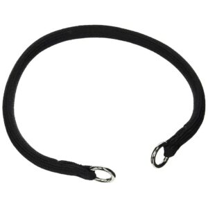 Dog Collar Nylon 3/8 Inch 18 Inch Black Round Choke Style