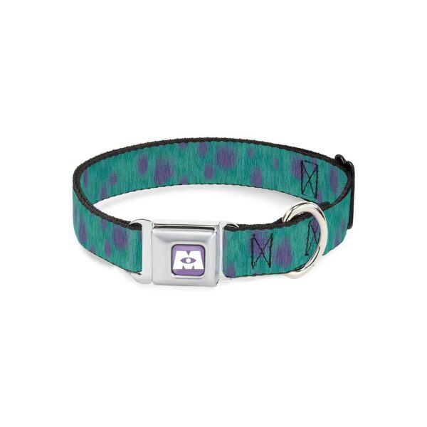 Dog Collar Seatbelt Buckle Monsters Inc Sulley Blue Purple 11 to 17 Inches 0 Inch Wide