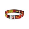 Dog Collar Seatbelt Buckle with Flashy BOOM-KABOOM Design 9 to 15 Inches Wide