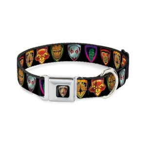 Dog Collar with Multicolor Design and Guardians of The Galaxy Badge for Large Dogs