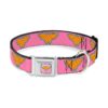 Dog Collar with Wonder Woman Logo and Seatbelt Buckle for Puppies and Small Breeds