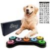 Dog Communication Button Set with 7 Functions and 50 Stickers for Customized Training