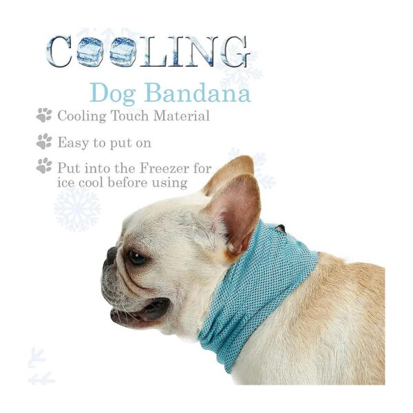 Dog Cooling Bandana for Summer Pet Cooling Scarf Breathable Instant Cooling Collar