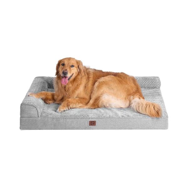 Dog Couch Bed with Memory Foam and Waterproof Lining for Extra Large Breed Dogs