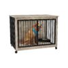 Dog Crate Furniture with 4 Wheels and Lockable Casters for Stable Placement