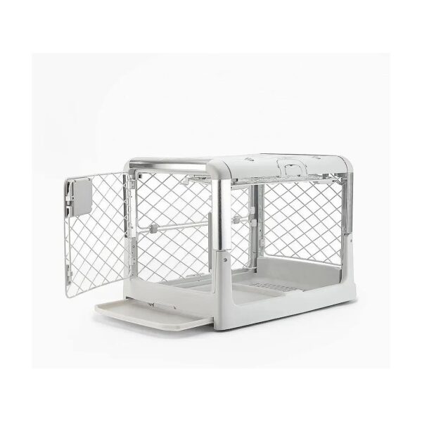 Dog Crate for Small Dogs and Puppies with Collapsible Design and Wheels