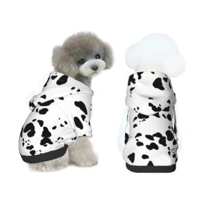 Dog Dalmatian Costume Hoodie Sweater for Large Dogs with Classic Print