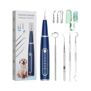 Dog Dental Cleaning Kit with Ultrasonic Brush and Plaque Remover for Healthy Teeth