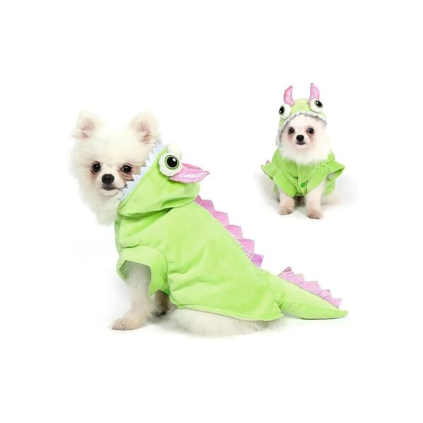 Dog Dragon Halloween Winter Costume with Soft, Skin-Friendly Velvet and Polar Fleece